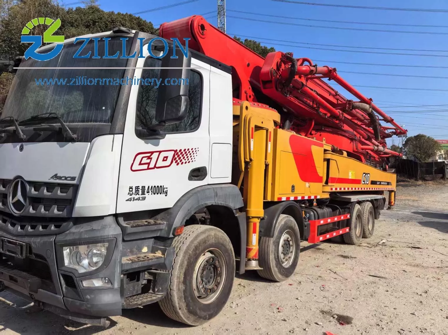 2021 SANY Long Boom Pump 62m Truck- mounted Concrete Pump Car on Benz Chassis