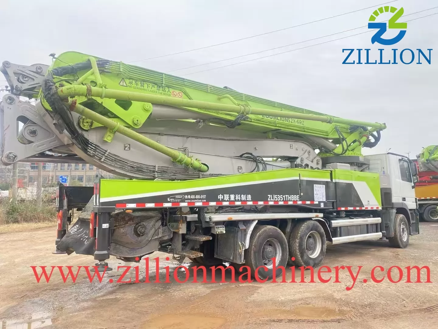 High Quality 2019 Zoomlion Boom Pump 52m Truck- mounted Concrete Pump Car on Benz Chassis