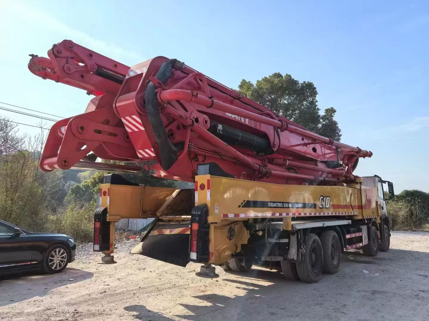 2021 SANY Long Boom Pump 62m Truck- mounted Concrete Pump Car on Benz Chassis