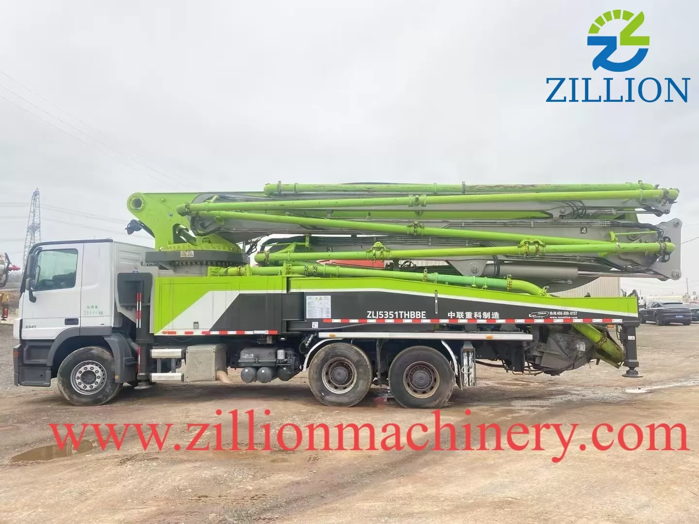 High Quality 2019 Zoomlion Boom Pump 52m Truck- mounted Concrete Pump Car on Benz Chassis