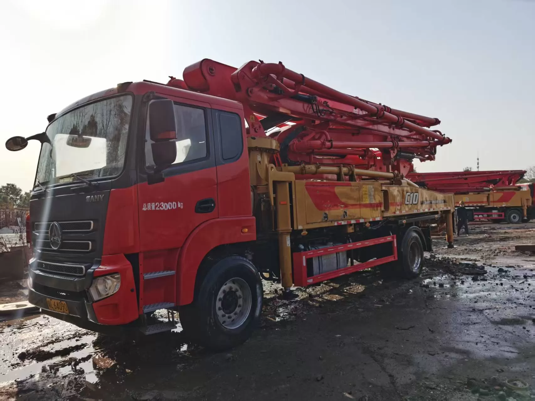 Quality 2021 Sany Boom Pump Truck- mounted Concrete Pump Car 39m on Sany Chassis