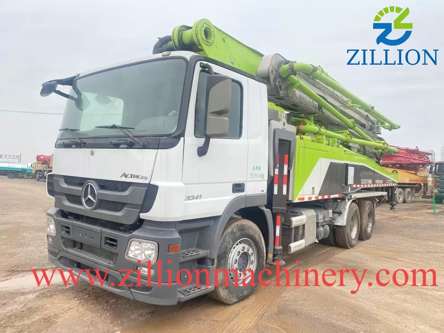 High Quality 2019 Zoomlion Boom Pump 52m Truck- mounted Concrete Pump Car on Benz Chassis