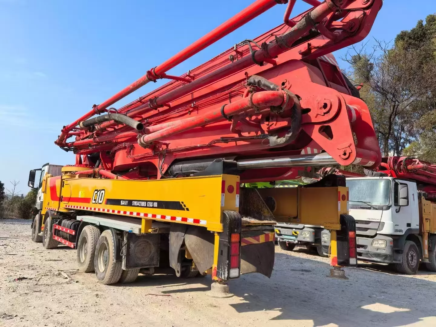 2021 SANY Long Boom Pump 62m Truck- mounted Concrete Pump Car on Benz Chassis