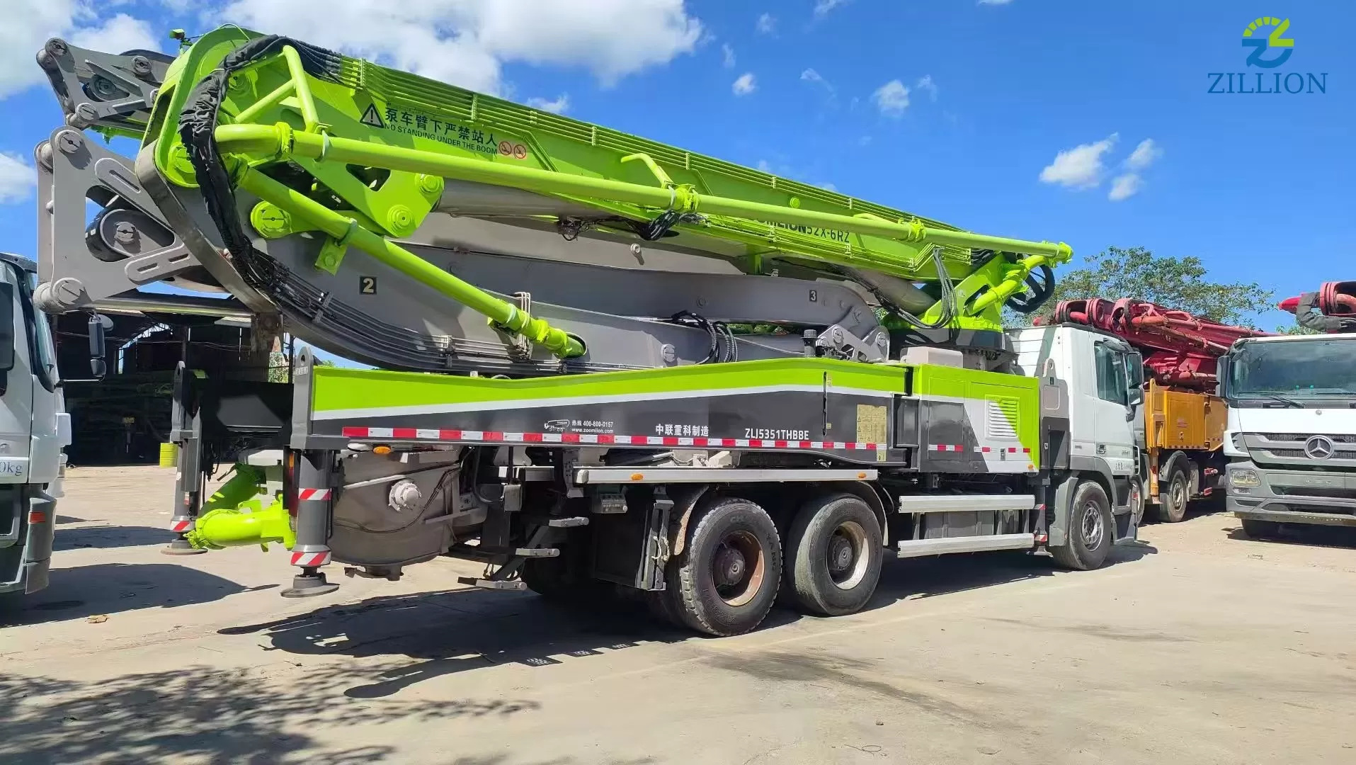 High Quality 2020 Zoomlion Boom Pump 52m Truck- mounted Concrete Pump Truck on Mercedes-Benz Chassis