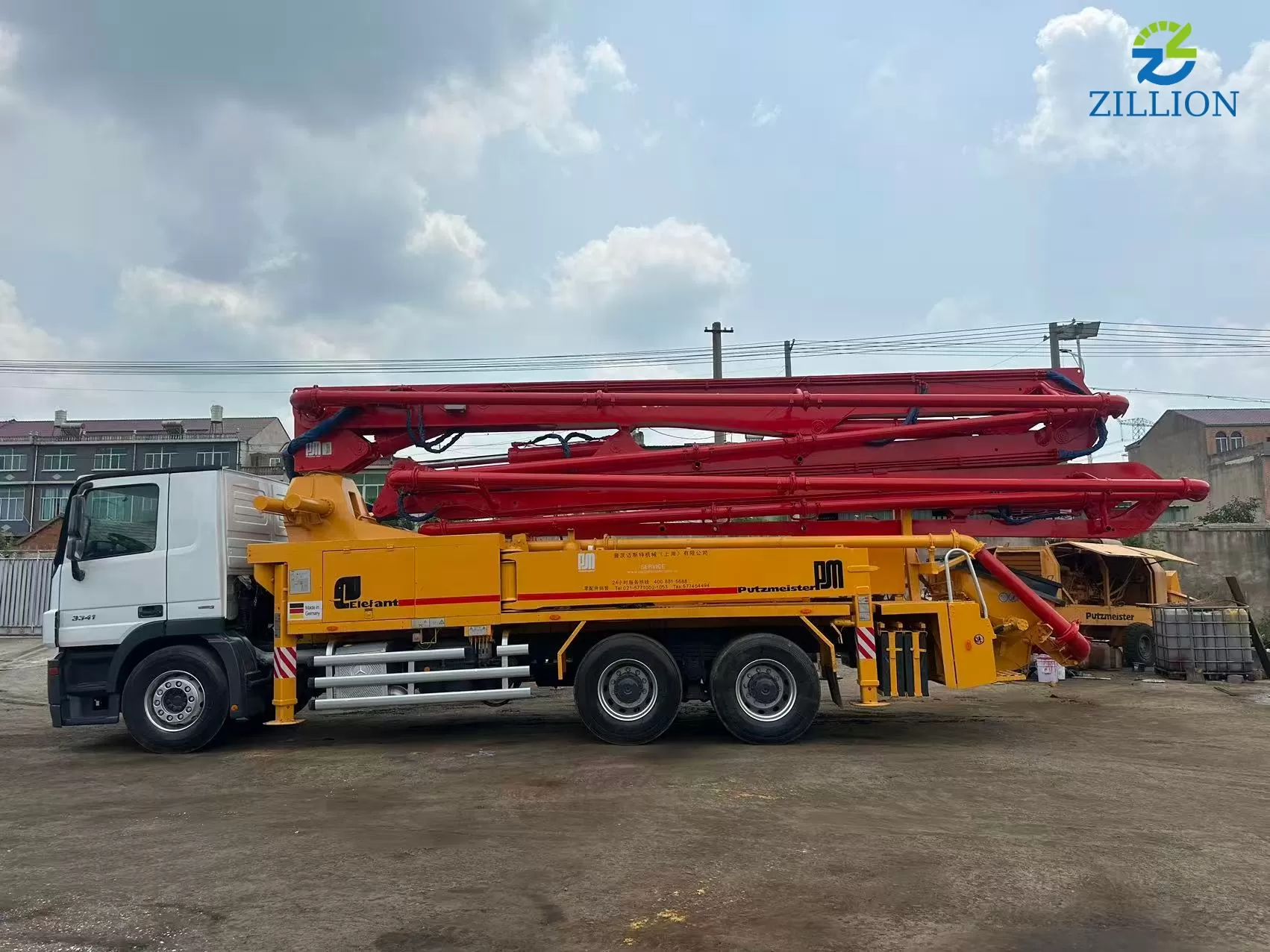 Putzmeister 38 m Truck-Mounted Concrete Pump (2018 Model) on Mercedes-Benz Chassis