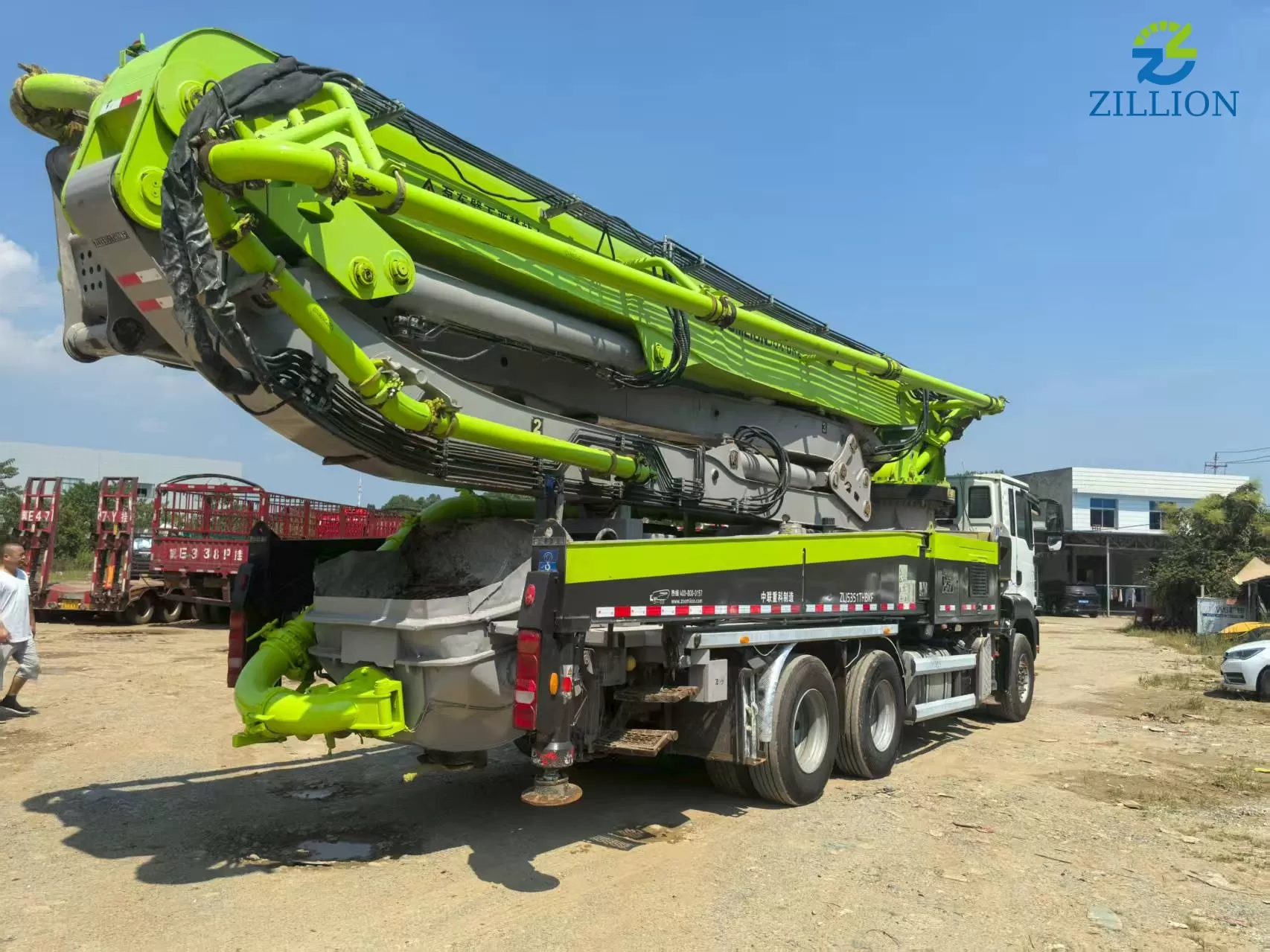 High Quality 2021 Zoomlion Boom Pump 50m Truck- mounted Concrete Pump Truck on Sitrak Chassis