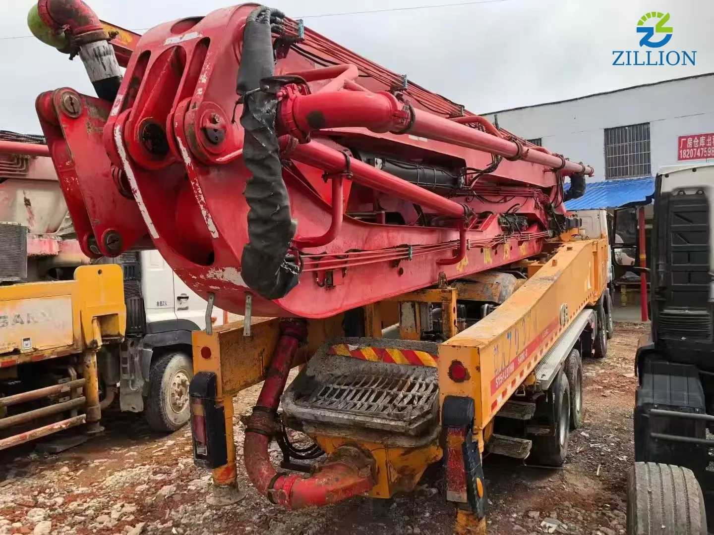 High Quality 2014 SANY Boom Pump 56m Truck- mounted Concrete Pump Truck on Mercedes-Benz Chassis
