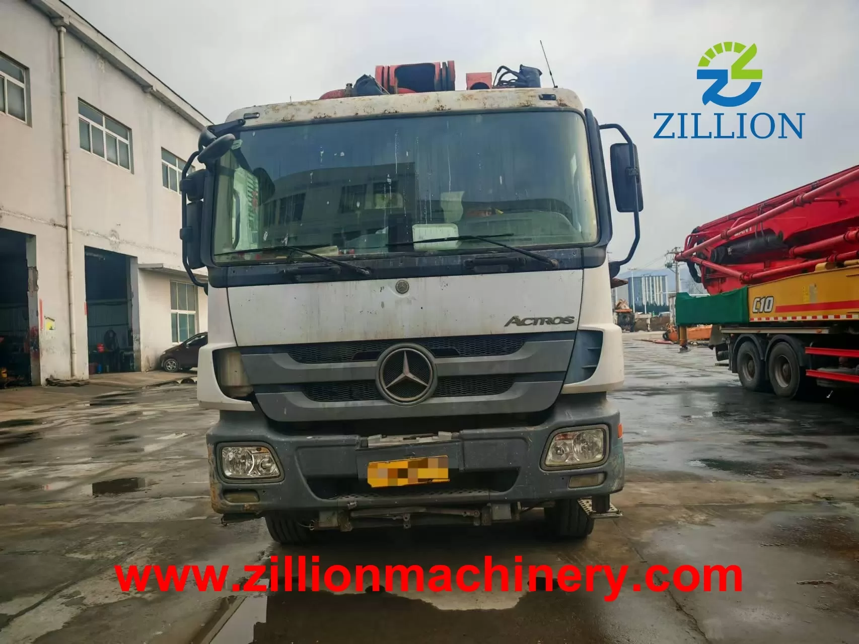 2013 SANY Boom Pump 56m Truck- mounted Concrete Pump Car on Benz Chassis