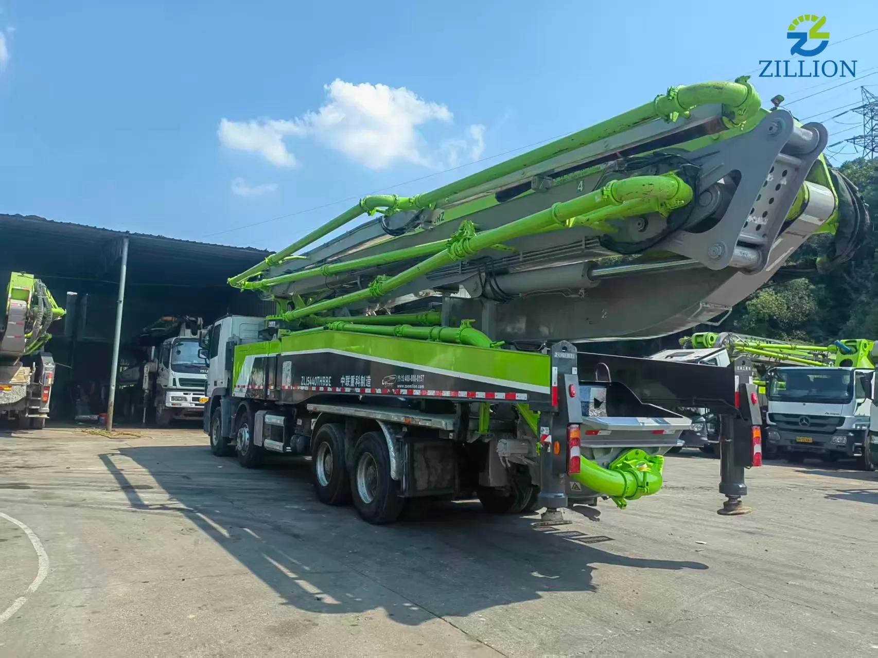 High Quality 2019 Zoomlion Boom Pump 56m Truck- mounted Concrete Pump Truck on Mercedes-Benz Chassis
