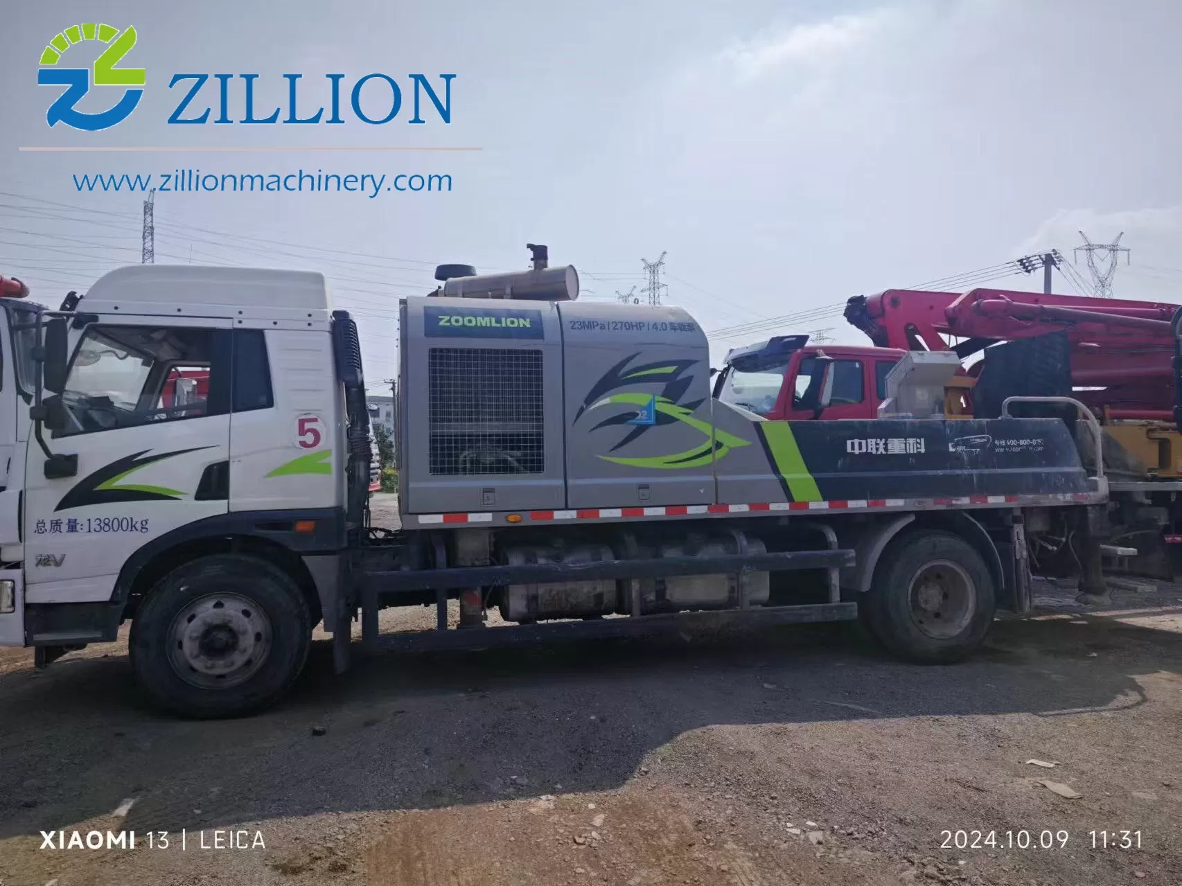 2022 Zoomlion 10023 Transported Concrete Pump Line Pump for Construction