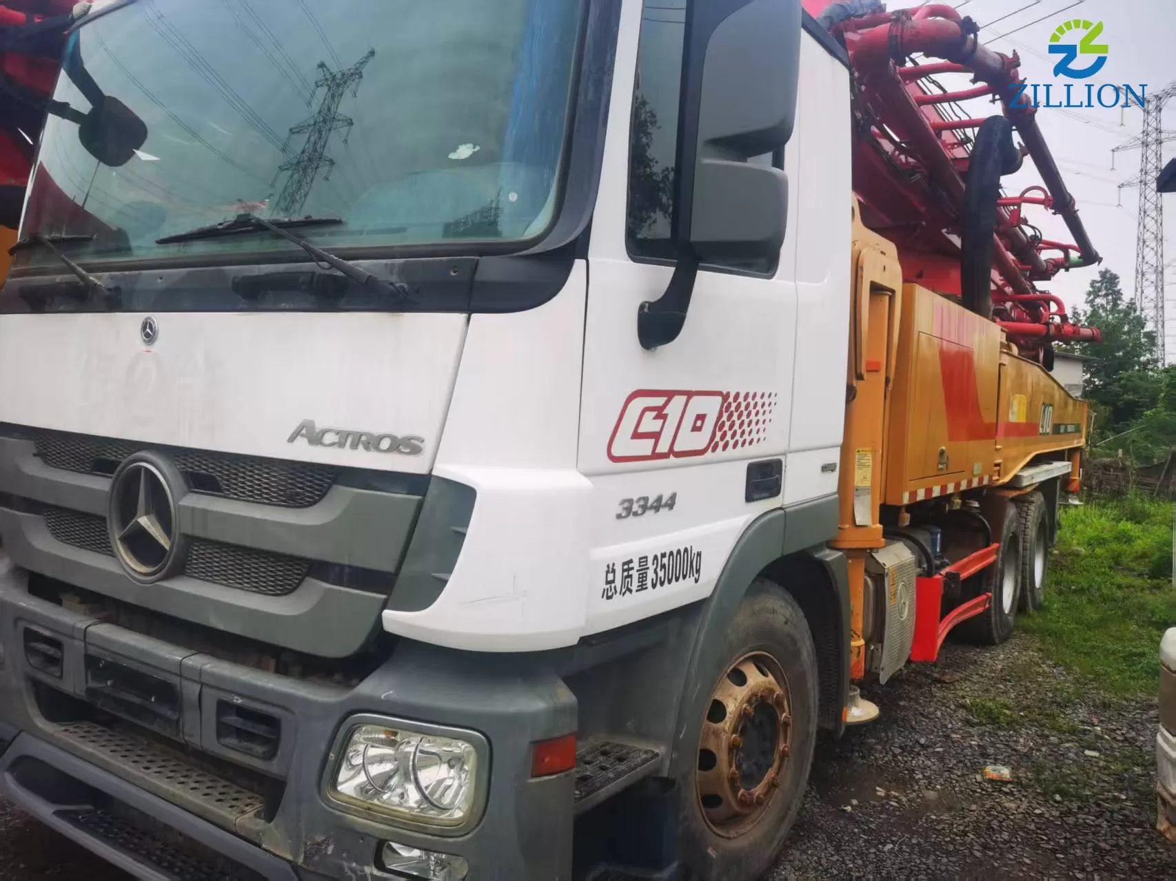 High Quality 2019 SANY Boom Pump 52m Truck- mounted Concrete Pump Car on Benz Chassis
