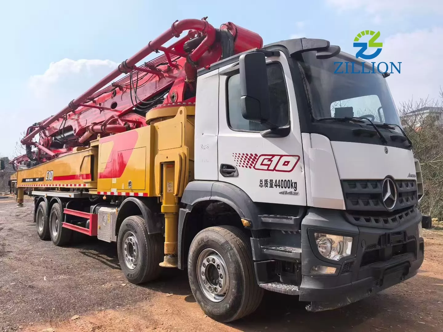 Used 2020 SANY 62M Concrete Pump Truck &ndash; Mercedes-Benz Engineered Chassis