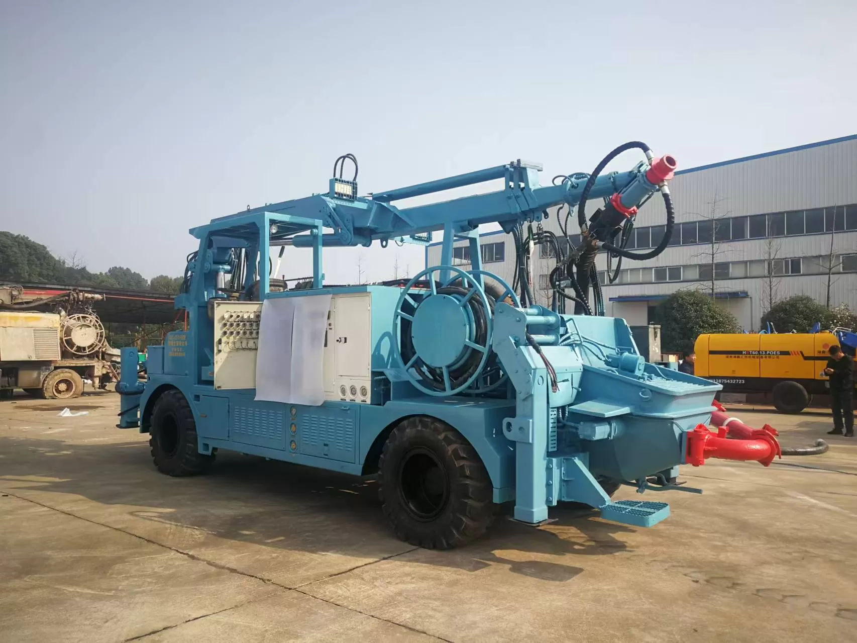 Jarlo Concrete Shotcrete Spraying Truck 25m3 Shotcrete Manipulator Machine Concrete Sprayer for Mining Construction