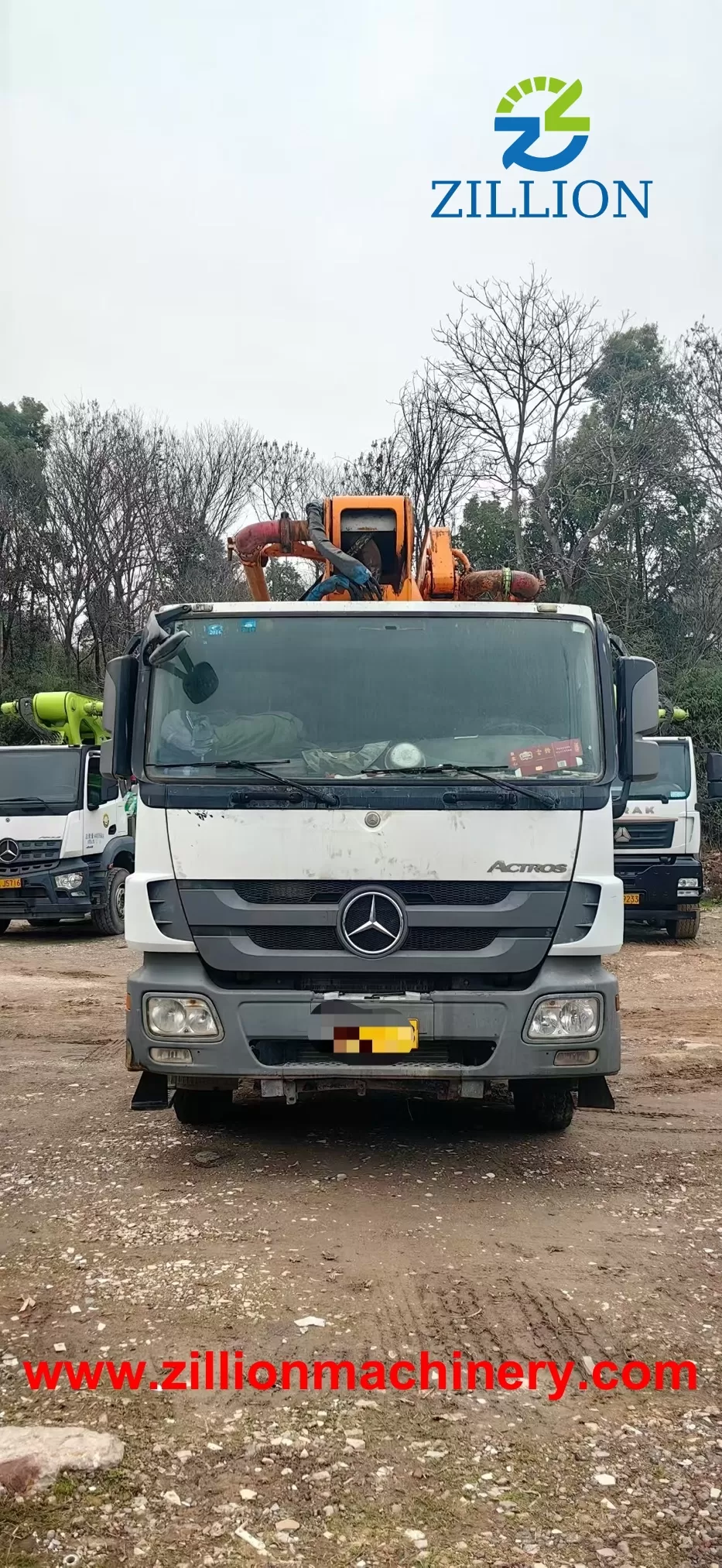 2014 Zoomlion Boom Pump 47m Truck- mounted Concrete Pump Car on Benz Chassis