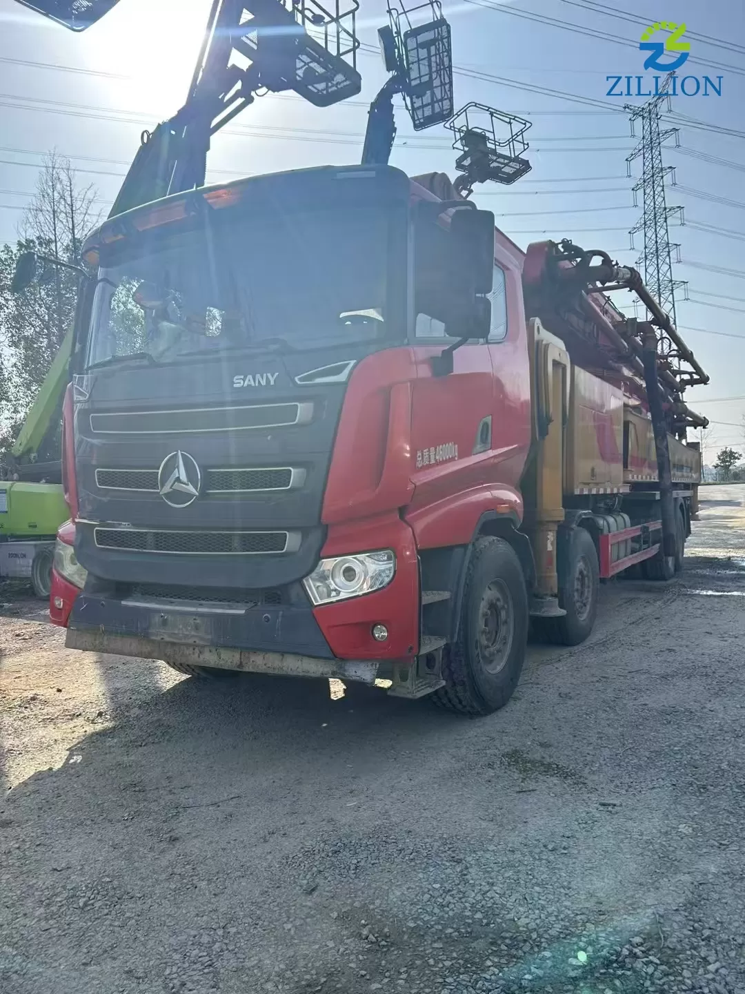 High Quality 2021 SANY Boom Pump 60m Truck- mounted Concrete Pump Car on SANY Chassis