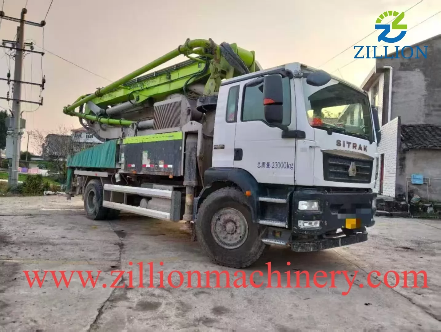 2022 Zoomlion Boom Pump 38m Truck- mounted Concrete Pump Car on Sitrak Chassis