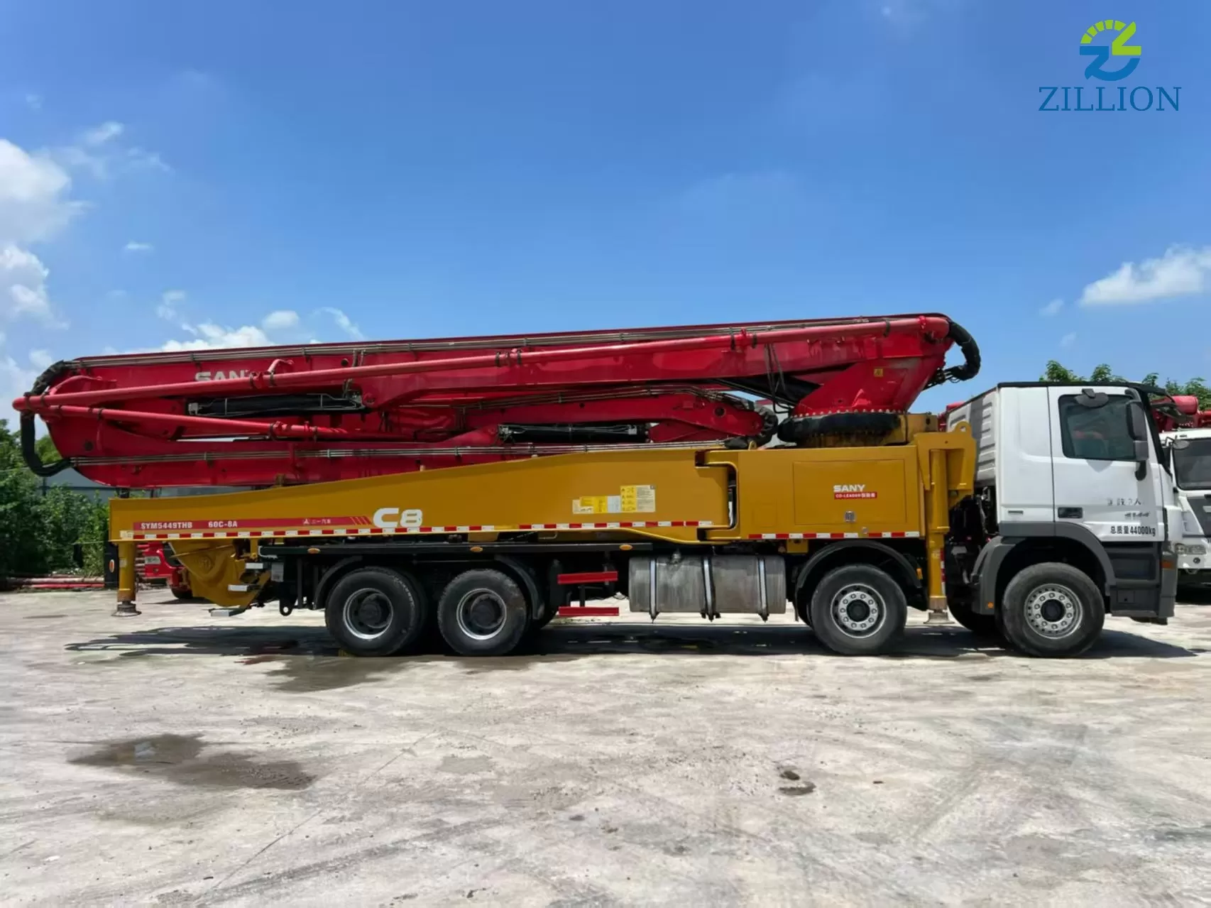 High Quality 2018 SANY Boom Pump 56m Truck- mounted Concrete Pump Truck on Mercedes-Benz Chassis