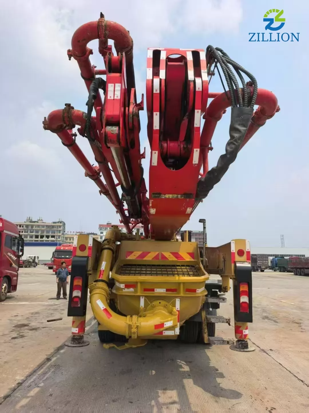 High Quality 2020 Sany Boom Pump 49m Truck- mounted Concrete Pump Car on Mercedes-Benz Chassis