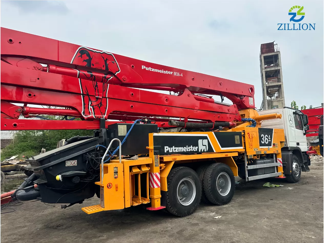 Putzmeister 36 m Truck-Mounted Concrete Pump (2012 Model) on Mercedes-Benz Chassis
