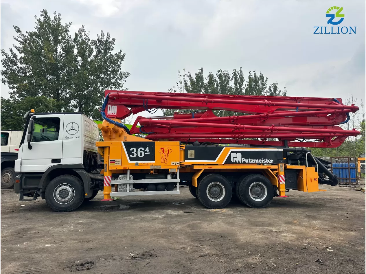 Putzmeister 36 m Truck-Mounted Concrete Pump (2012 Model) on Mercedes-Benz Chassis