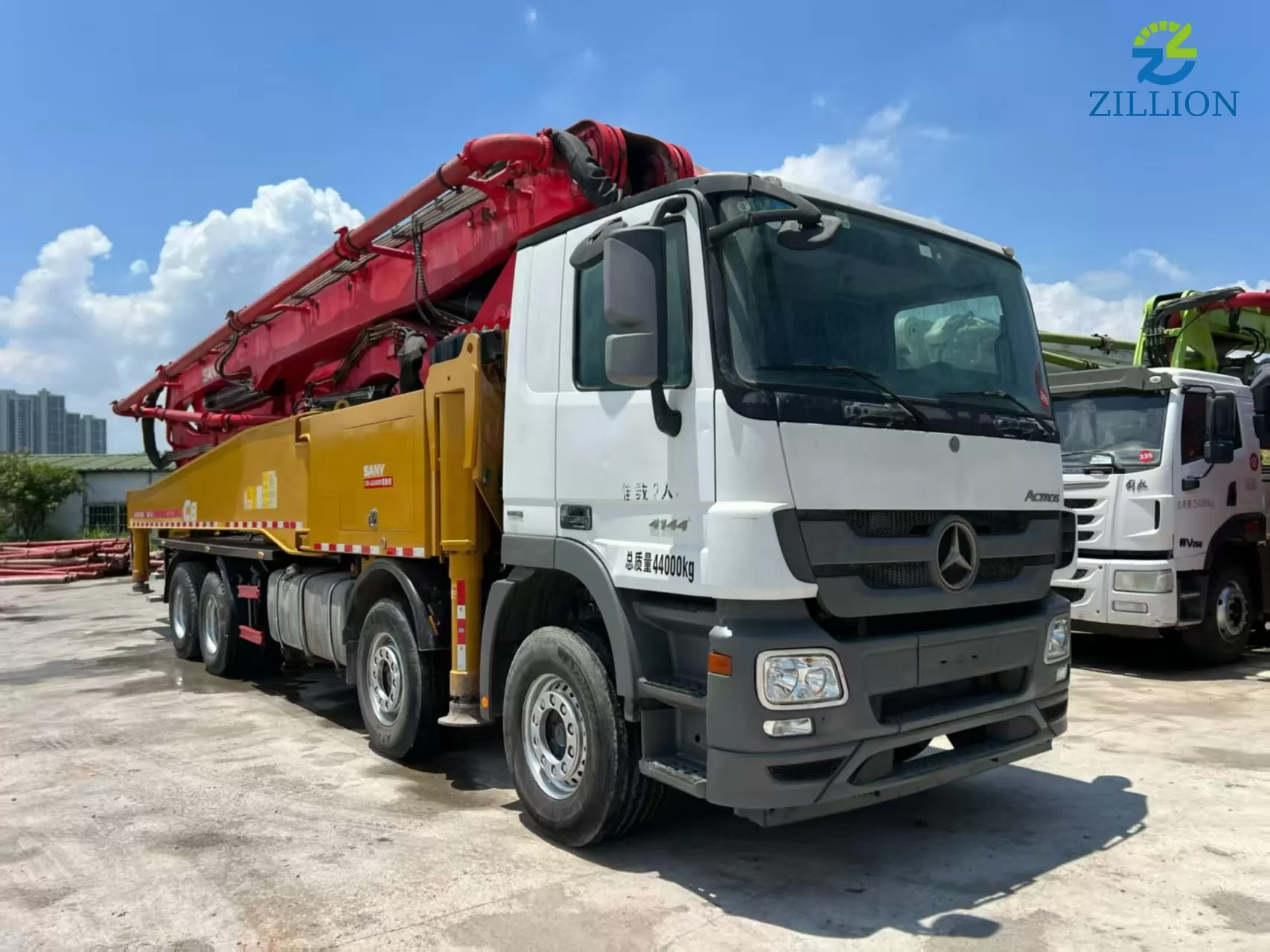High Quality 2018 SANY Boom Pump 56m Truck- mounted Concrete Pump Truck on Mercedes-Benz Chassis