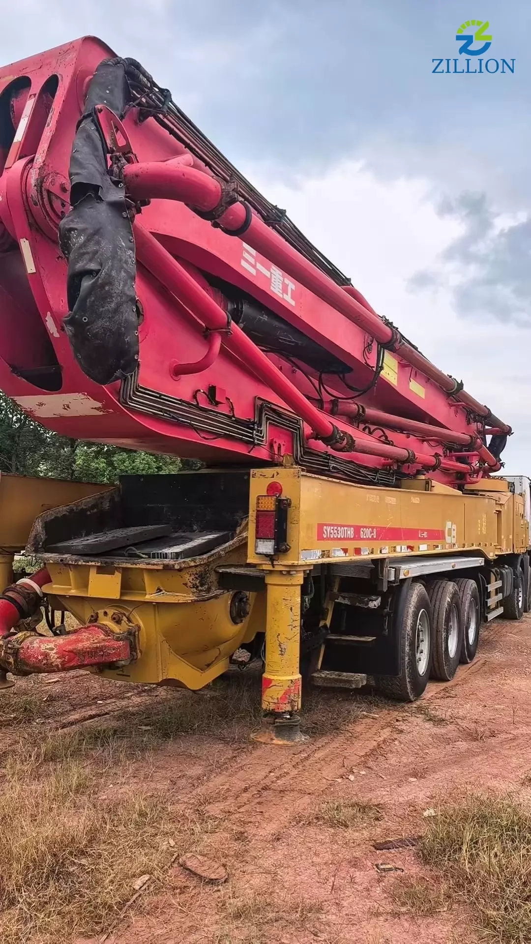 High Quality 2017 SANY Boom Pump 62m Truck- mounted Concrete Pump Truck on Mercedes-Benz Chassis