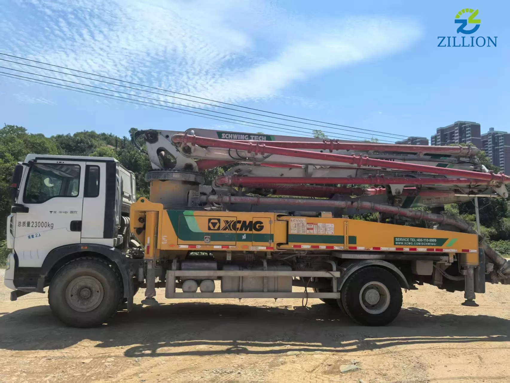 High Quality 2023 XCMG Boom Pump 37m Truck- mounted Concrete Pump Truck on HOWO Chassis