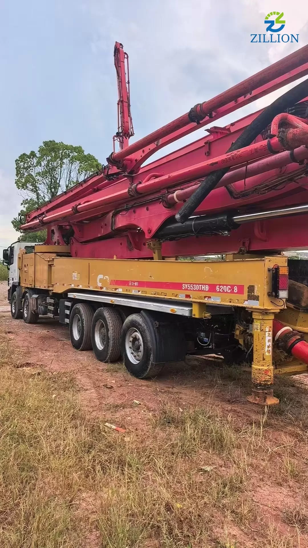High Quality 2017 SANY Boom Pump 62m Truck- mounted Concrete Pump Truck on Mercedes-Benz Chassis