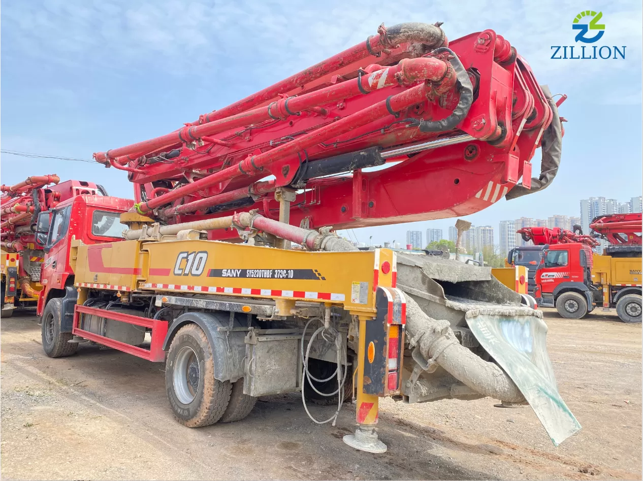 High Quality 2021 SANY Boom Pump 37m Truck- mounted Concrete Pump Car on SANY Chassis