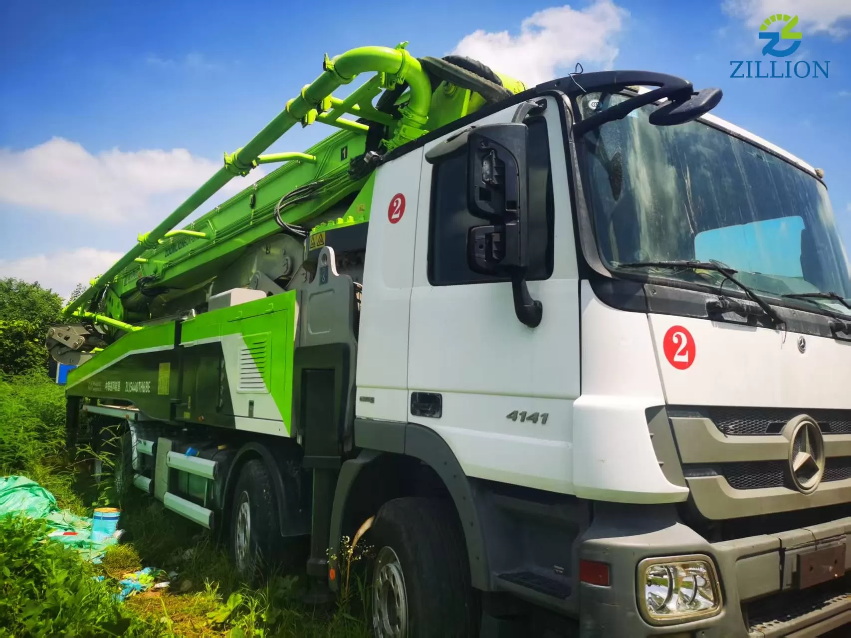 High Quality 2020 Zoomlion Boom Pump 56m Truck- mounted Concrete Pump Car on Mercedes-Benz Chassis