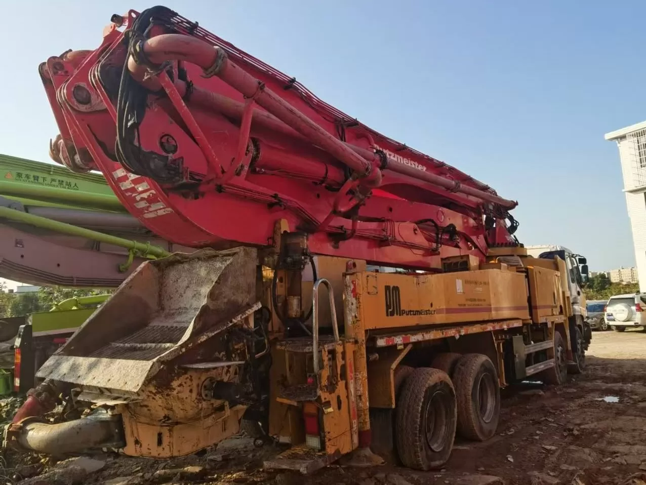 2010 Putzmeister Original Good Quality 46m Truck- mounted Concrete Pump Car on ISUZU Chassis