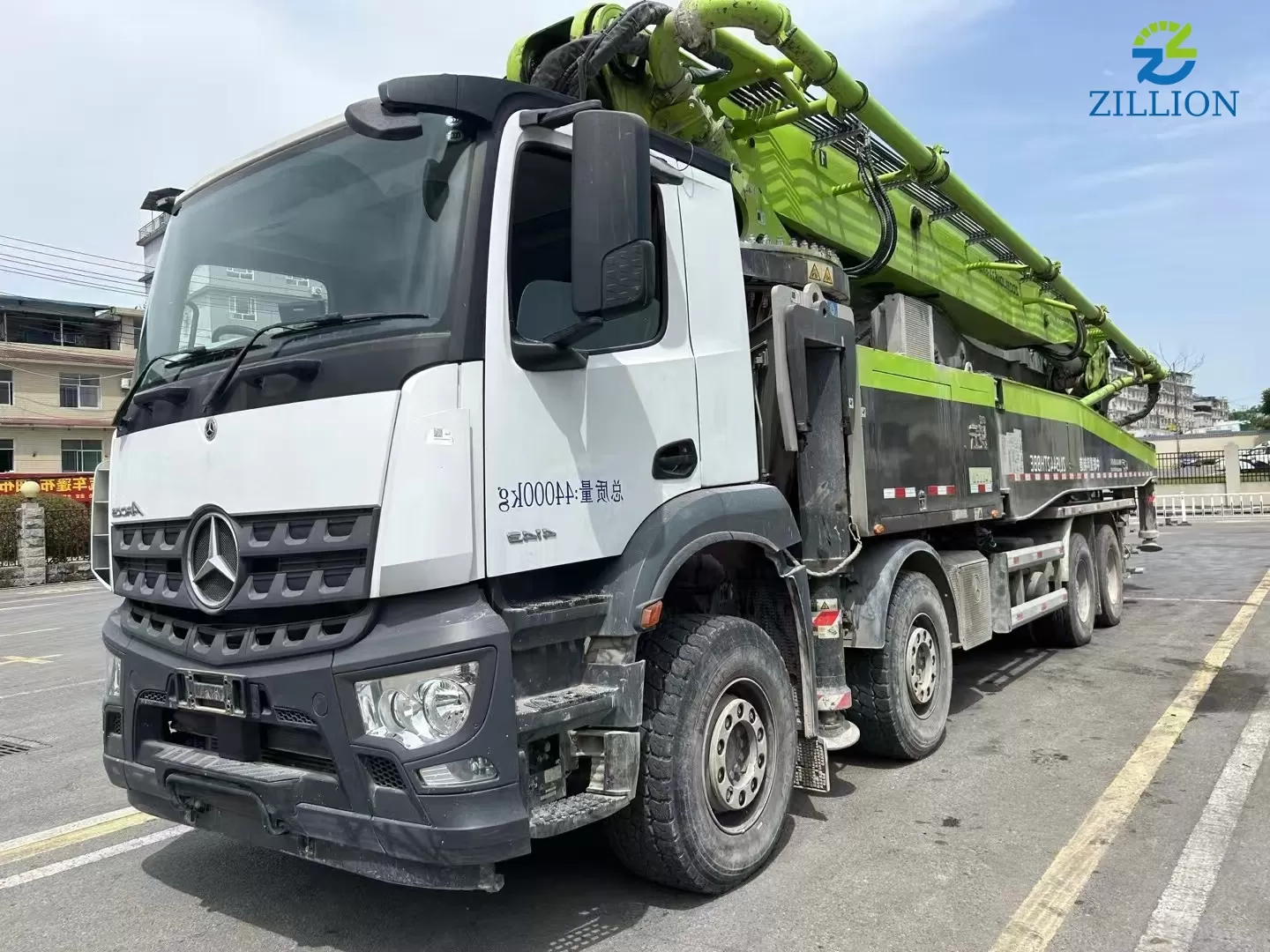 High Quality 2021 Zoomlion Boom Pump 59m Truck- mounted Concrete Pump Car on Mercedes-Benz Chassis