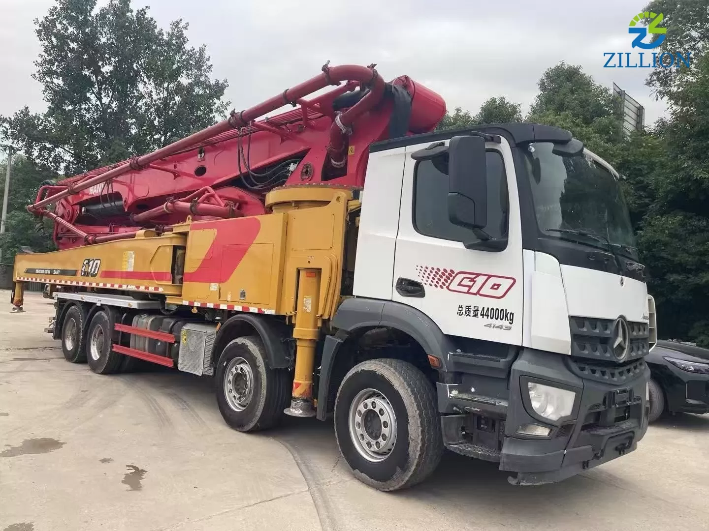High Quality 2020 Sany Boom Pump 62m Truck- mounted Concrete Pump Car on Mercedes-Benz Chassis