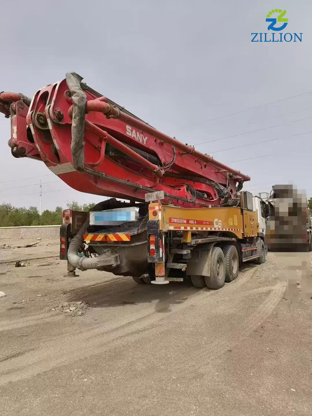 High Quality 2018 Sany Boom Pump 49m Truck- mounted Concrete Pump Car on Mercedes-Benz Chassis