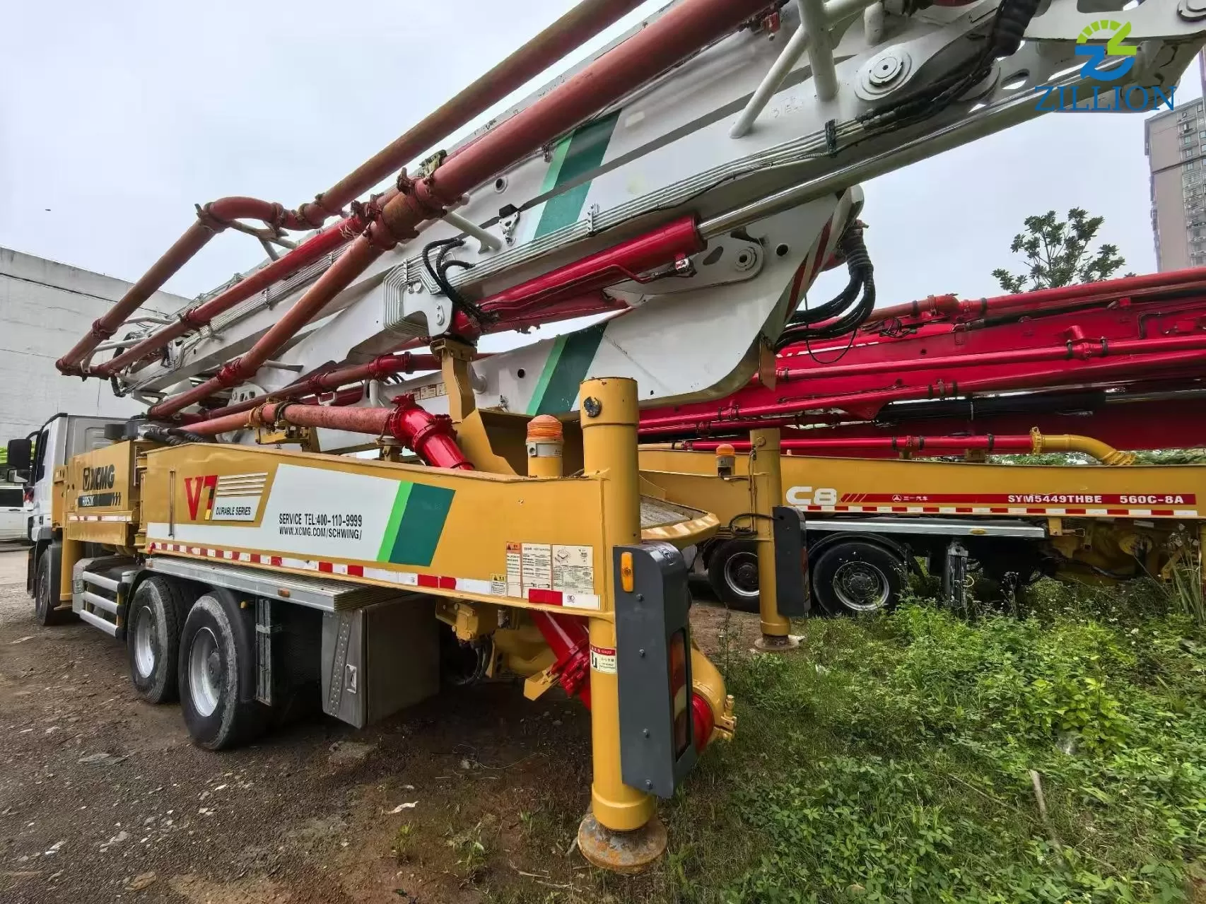 High Quality 2019 XCMG Boom Pump 48m Truck- mounted Concrete Pump Car on Mercedes-Benz Chassis