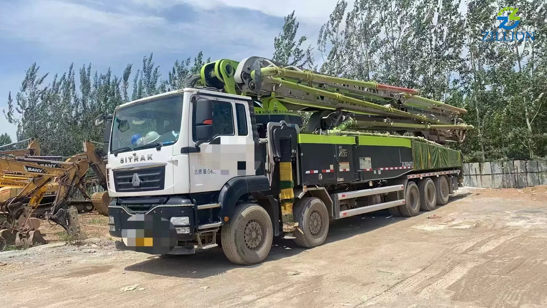 High Quality 2022 Zoomlion Boom Pump 67m Truck- mounted Concrete Pump Car on Sitrak Chassis