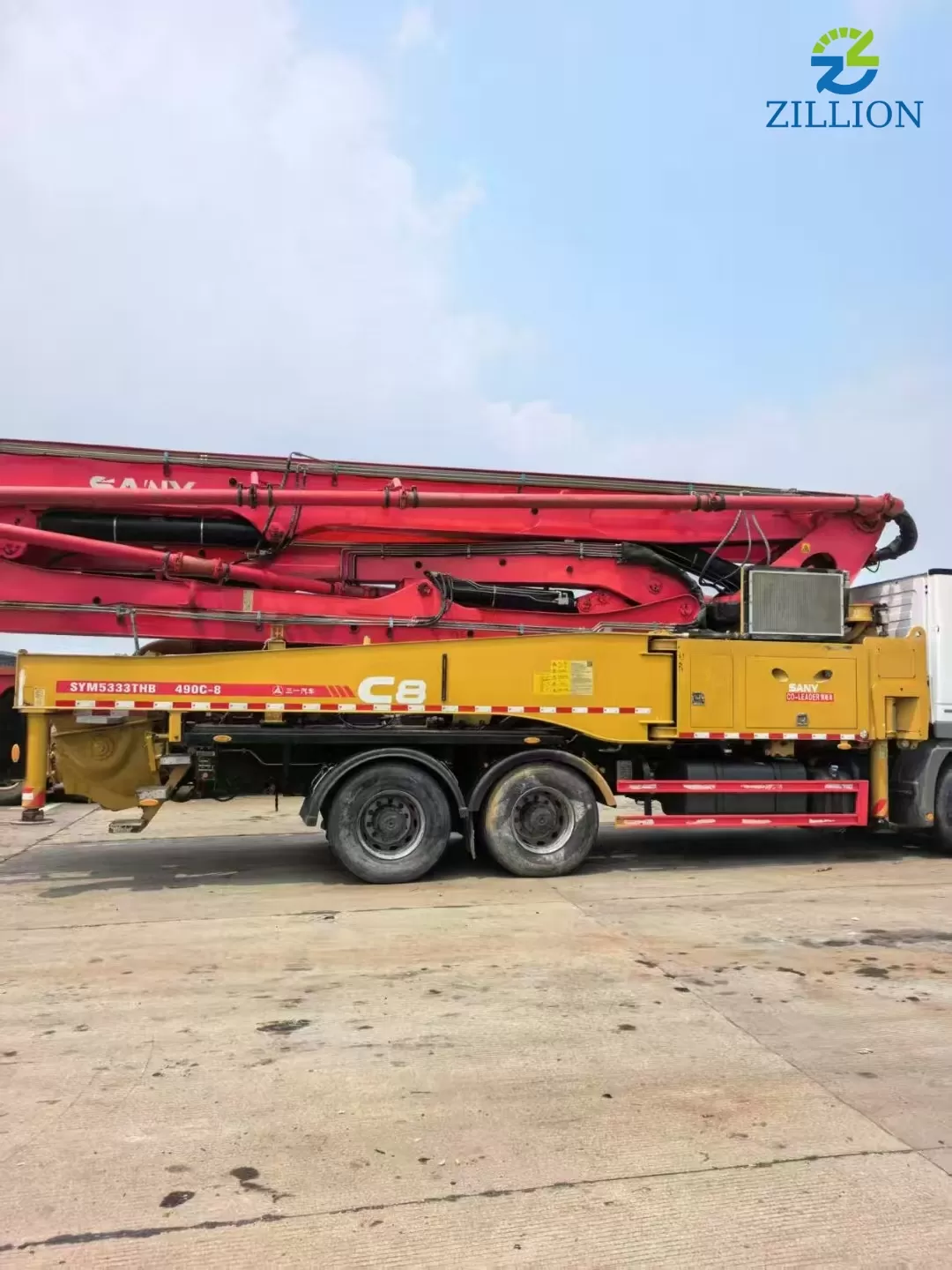 High Quality 2020 Sany Boom Pump 49m Truck- mounted Concrete Pump Car on Mercedes-Benz Chassis