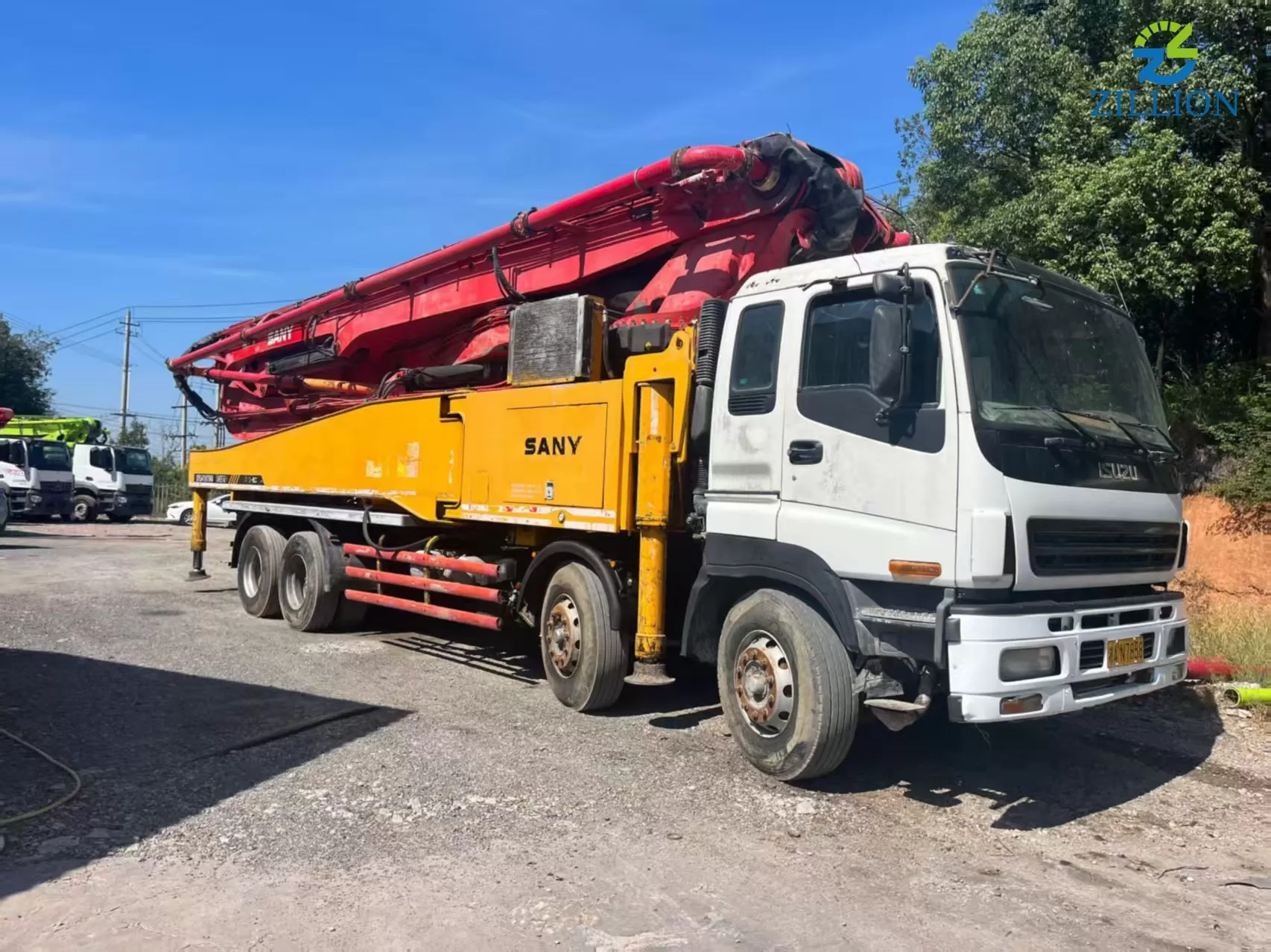 High Quality 2012 SANY Boom Pump 56m Truck- mounted Concrete Pump Truck on ISUZU Chassis
