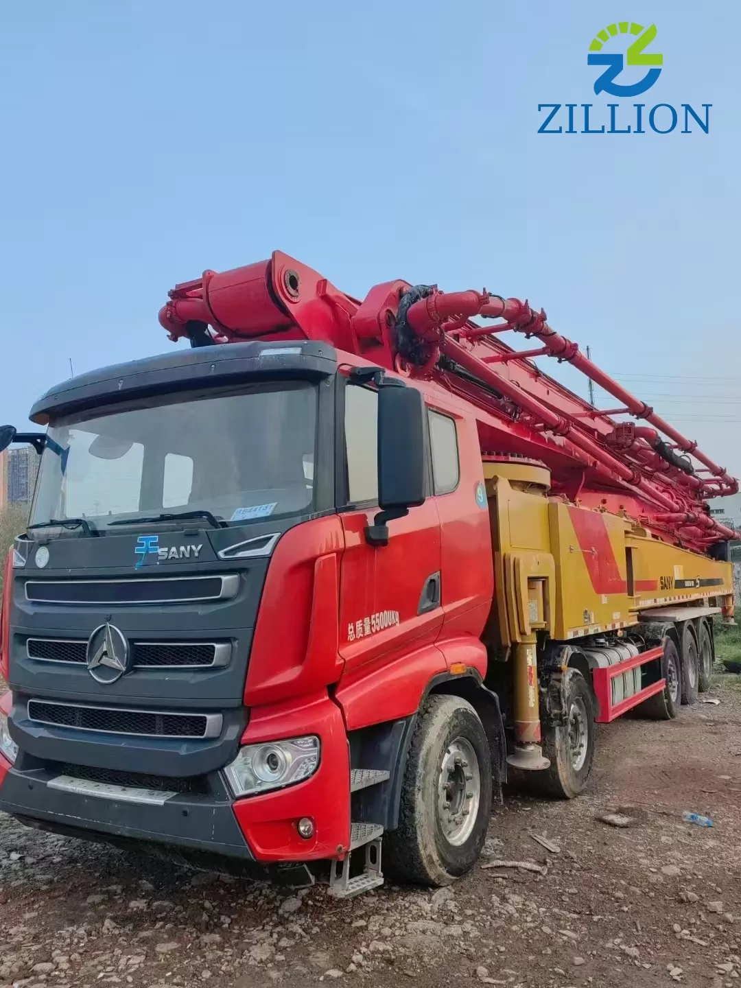 High Quality 2023 SANY Boom Pump 71m Truck- mounted Concrete Pump Car on SANY Chassis