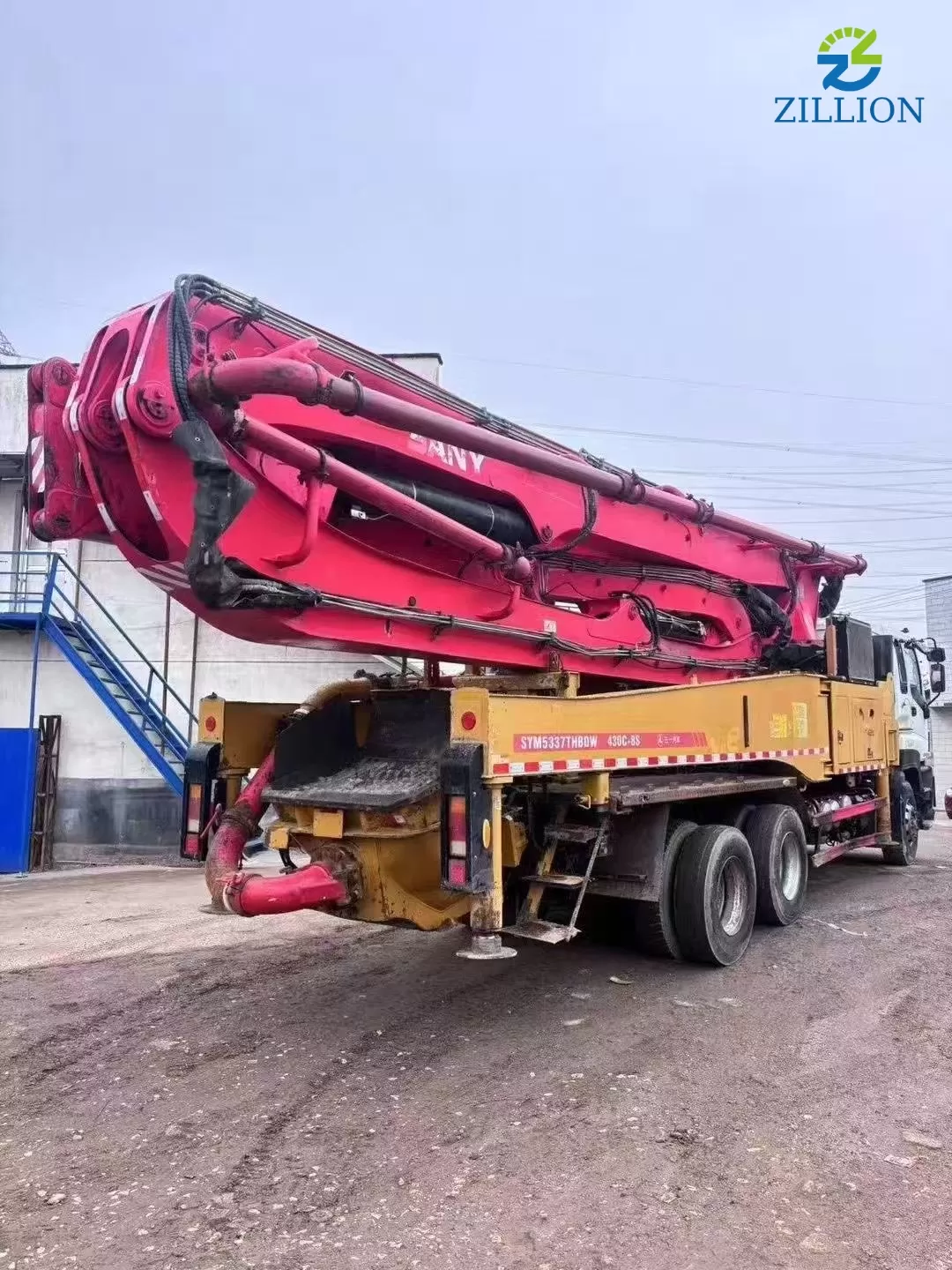 High Quality 2016 SANY Boom Pump 43m Truck- mounted Concrete Pump Car on ISUZU Chassis