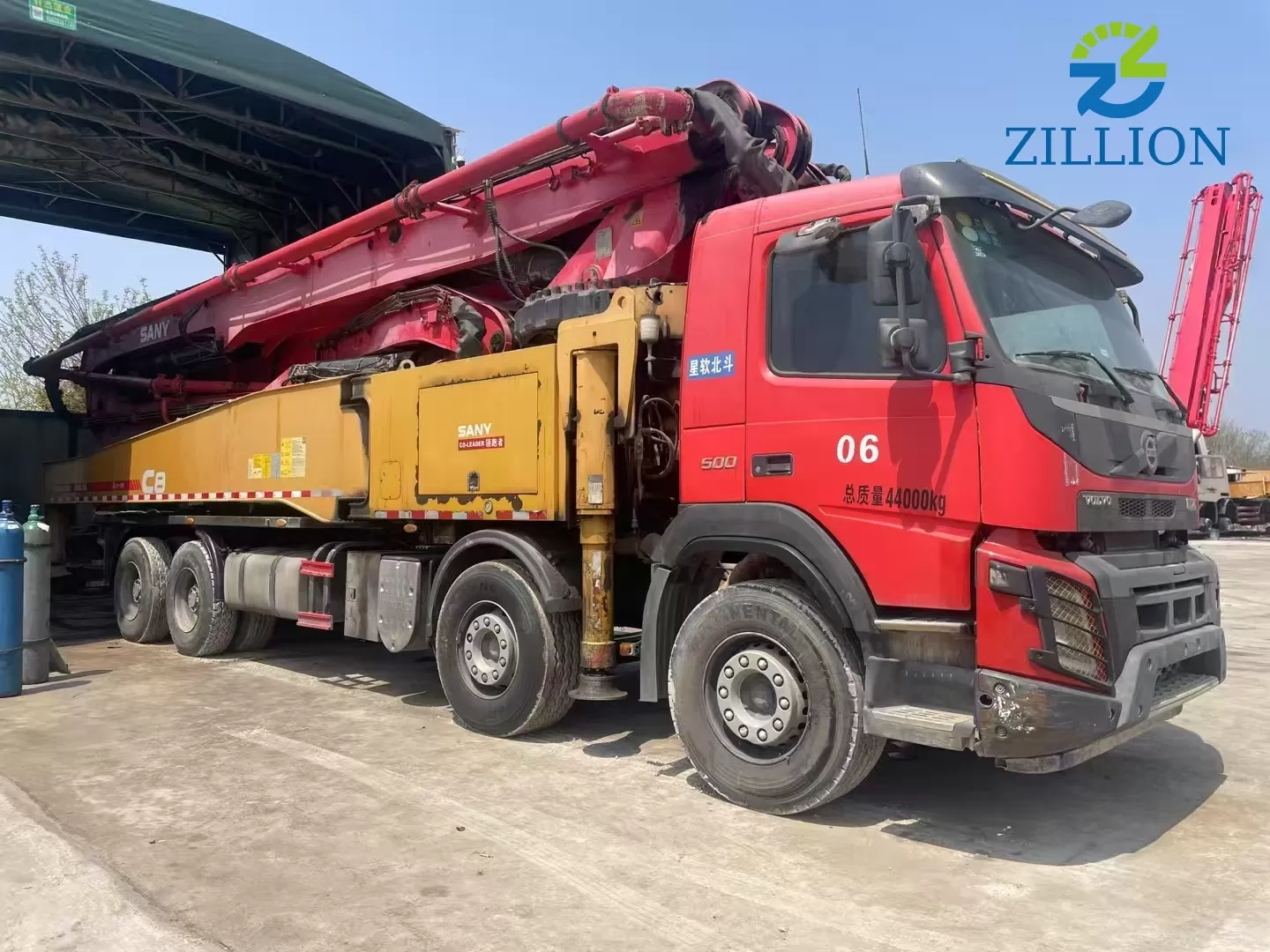 High Quality 2018 SANY Boom Pum 56m Truck- mounted Concrete Pump Car on VOLVO Chassis