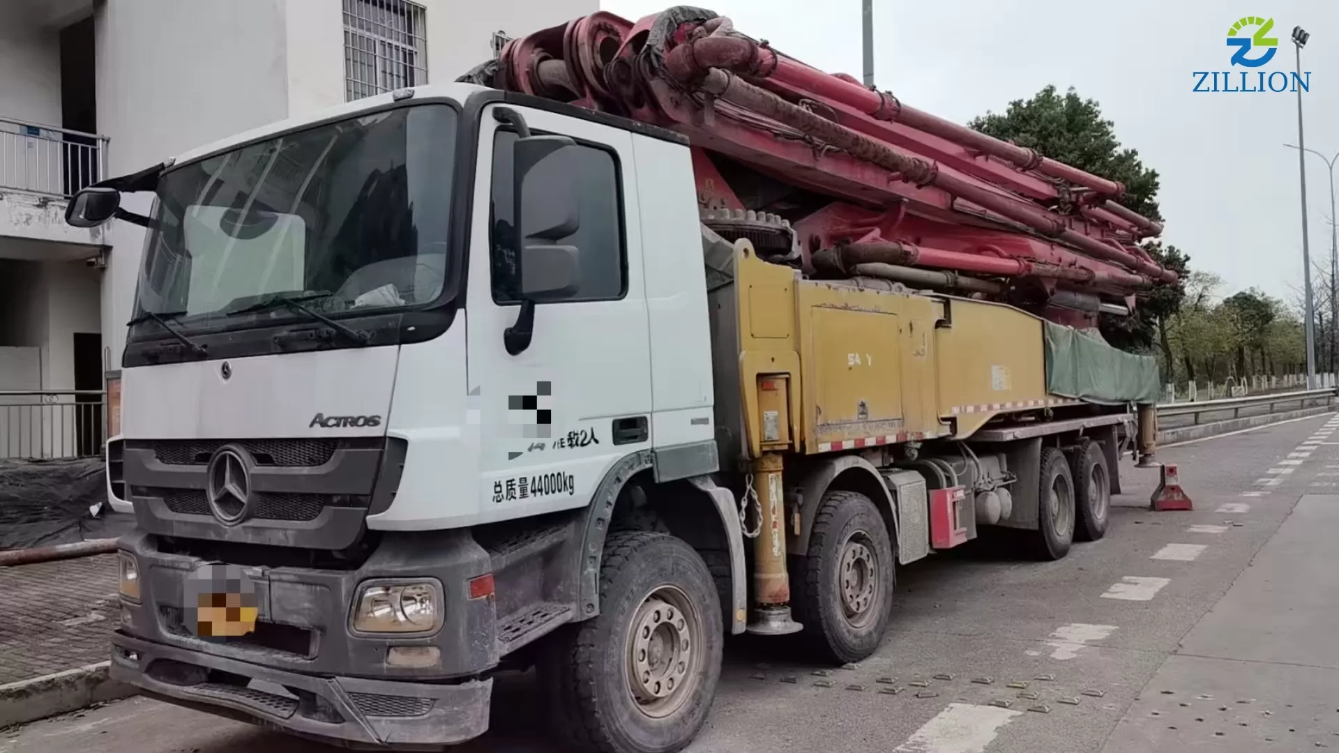 High Quality 2019 SANY Boom Pump 56m Truck- mounted Concrete Pump Car on BENZ Chassis