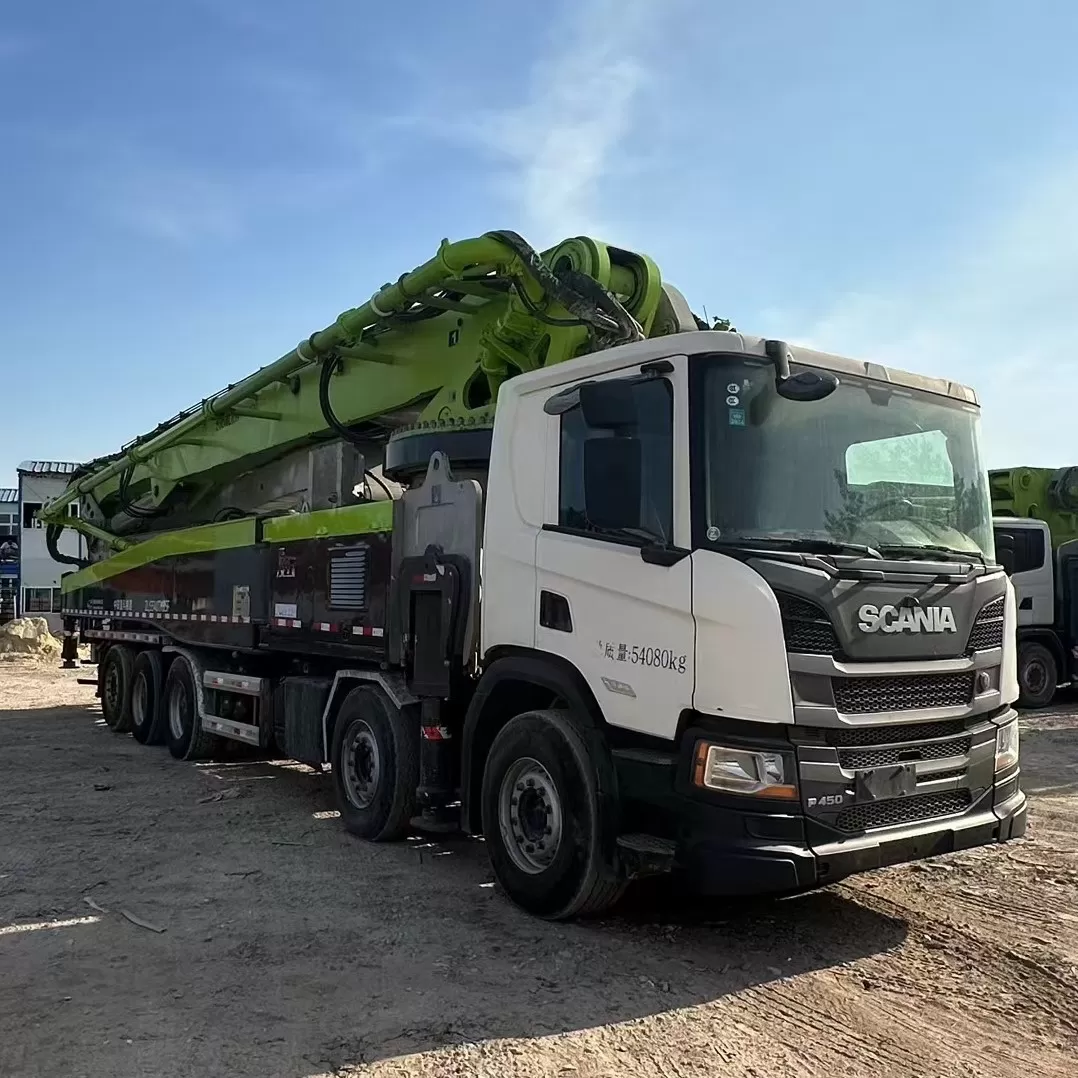 Quality 2021 ZOOMLION Boom Pump Truck- mounted Concrete Pump Car 67m on Scania Chassis