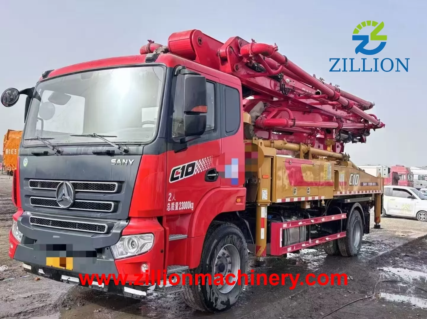2023 SANY 39m Long Boom Truck- mounted Concrete Pump Car on SANY Chassis