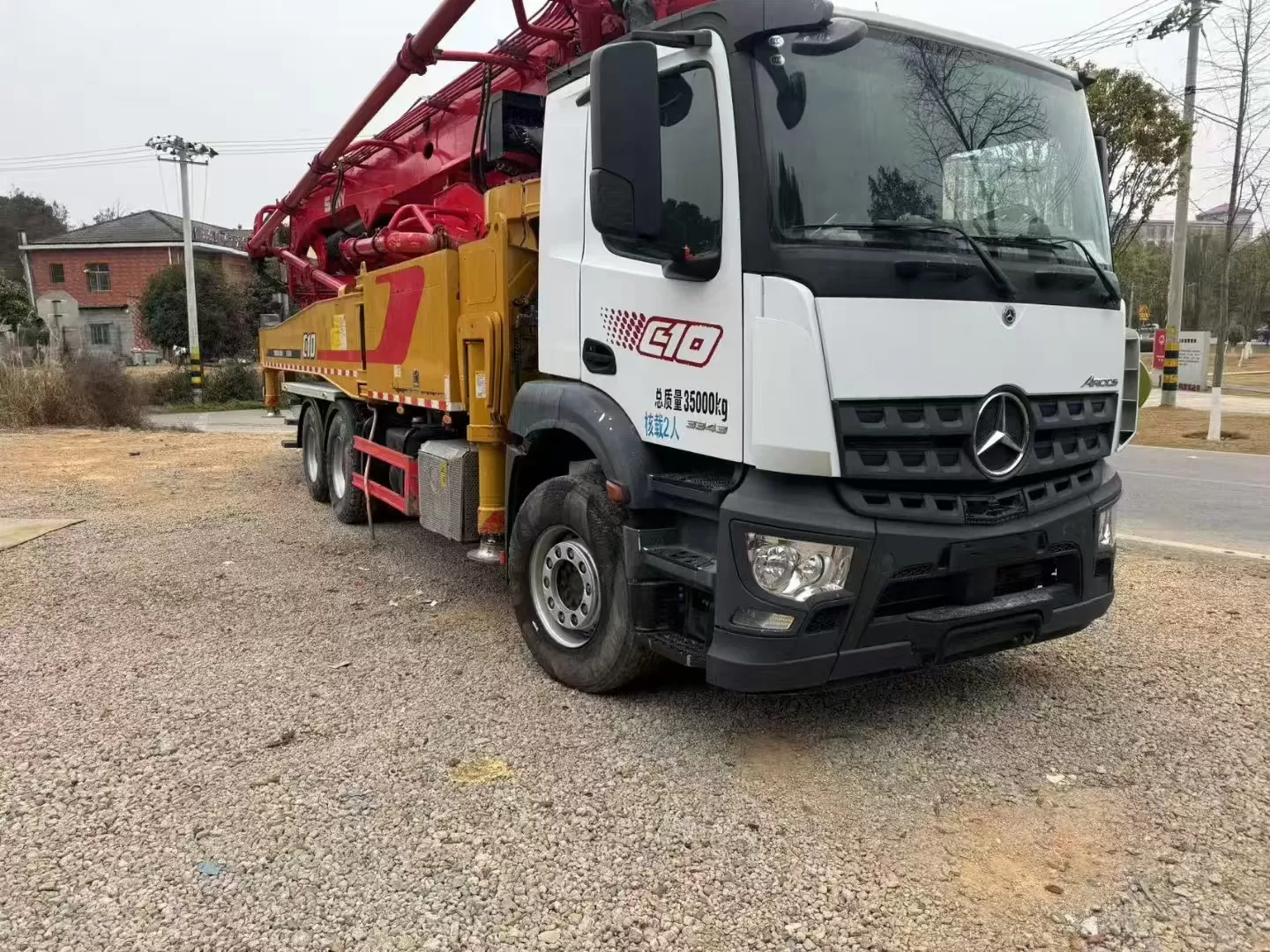 High Quality 2020 SANY Boom Pump 52m Truck- mounted Concrete Pump Car on Benz Chassis