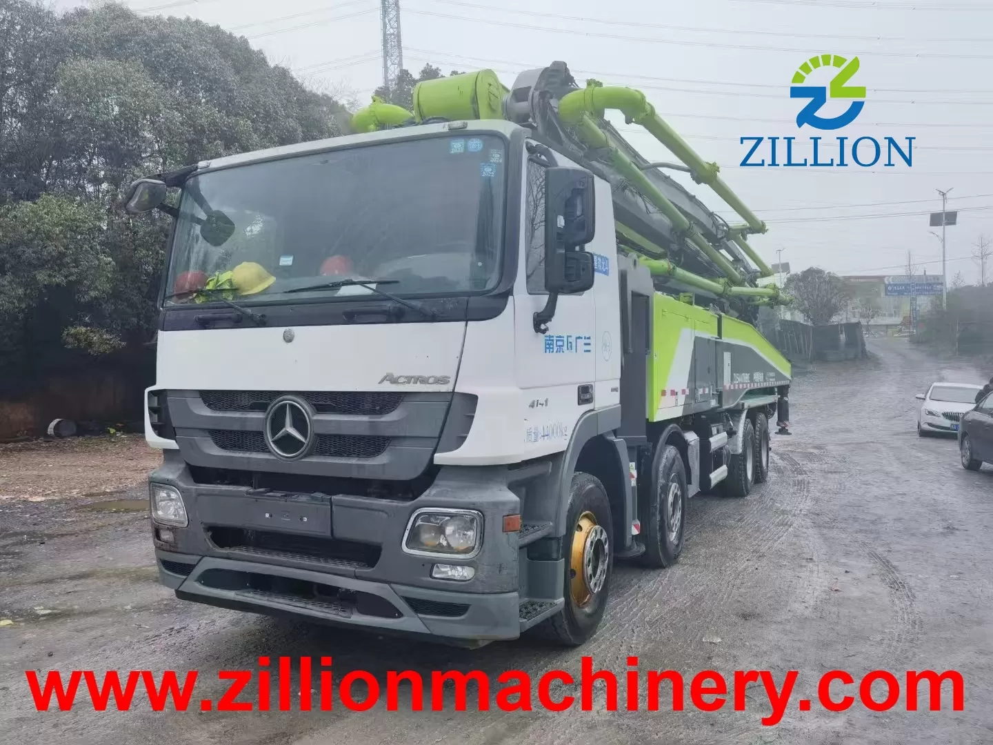 High Quality 2019 Zoomlion Boom Pump 56m Truck- mounted Concrete Pump Car on Benz Chassis