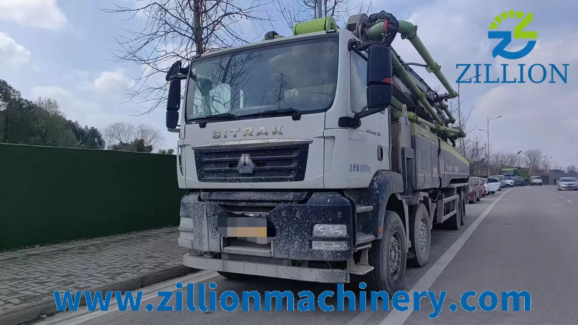 2023 ZOOMLION 57m Long Boom Truck- mounted Concrete Pump Car on SITRAK Chassis