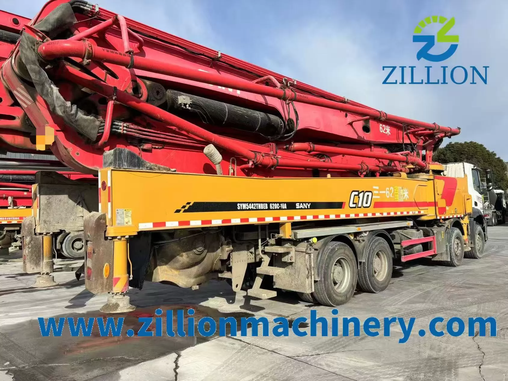 2021 SANY 62m Long Boom Truck- mounted Concrete Pump Car on Benz Chassis