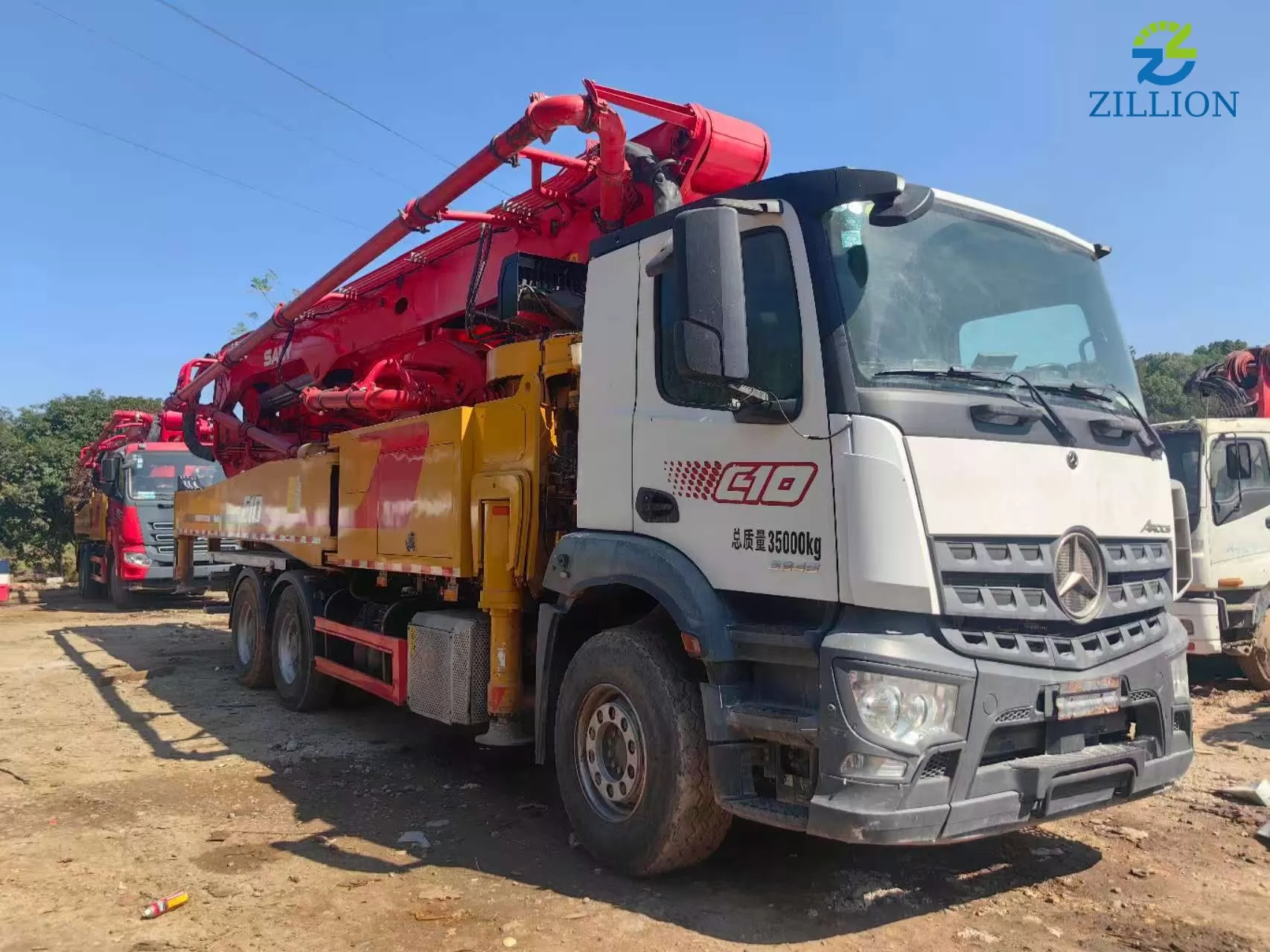 High Quality 2020 SANY Boom Pump 52m Truck- mounted Concrete Pump Truck on Mercedes-Benz Chassis