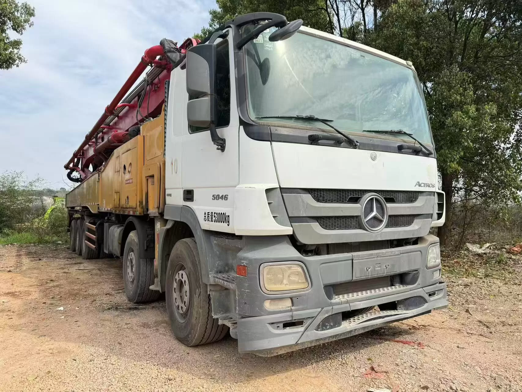 High Quality 2019 SANY Boom Pump 72m Truck- mounted Concrete Pump Car on Benz Chassis
